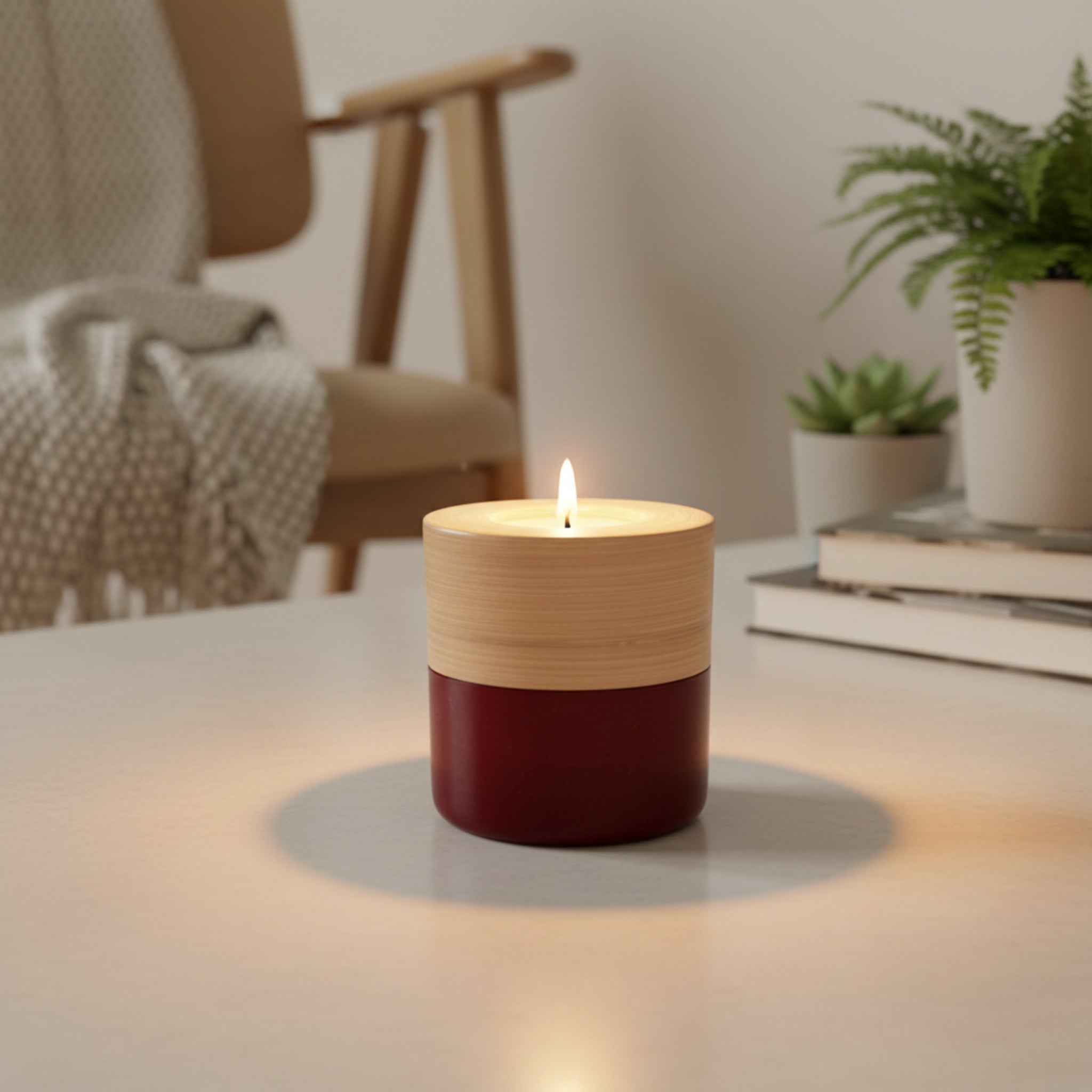Bambus-Teelichthalter